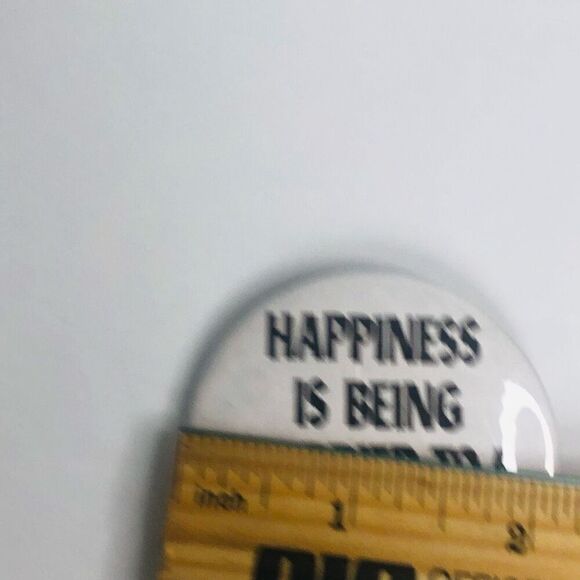 happiness is being married to a german badge pinback round 2in novelty - Picture 2 of 4